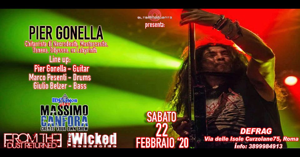 ALTAMIRA EVENTS: Pier Gonella Project a Roma il 22 Febbraio
