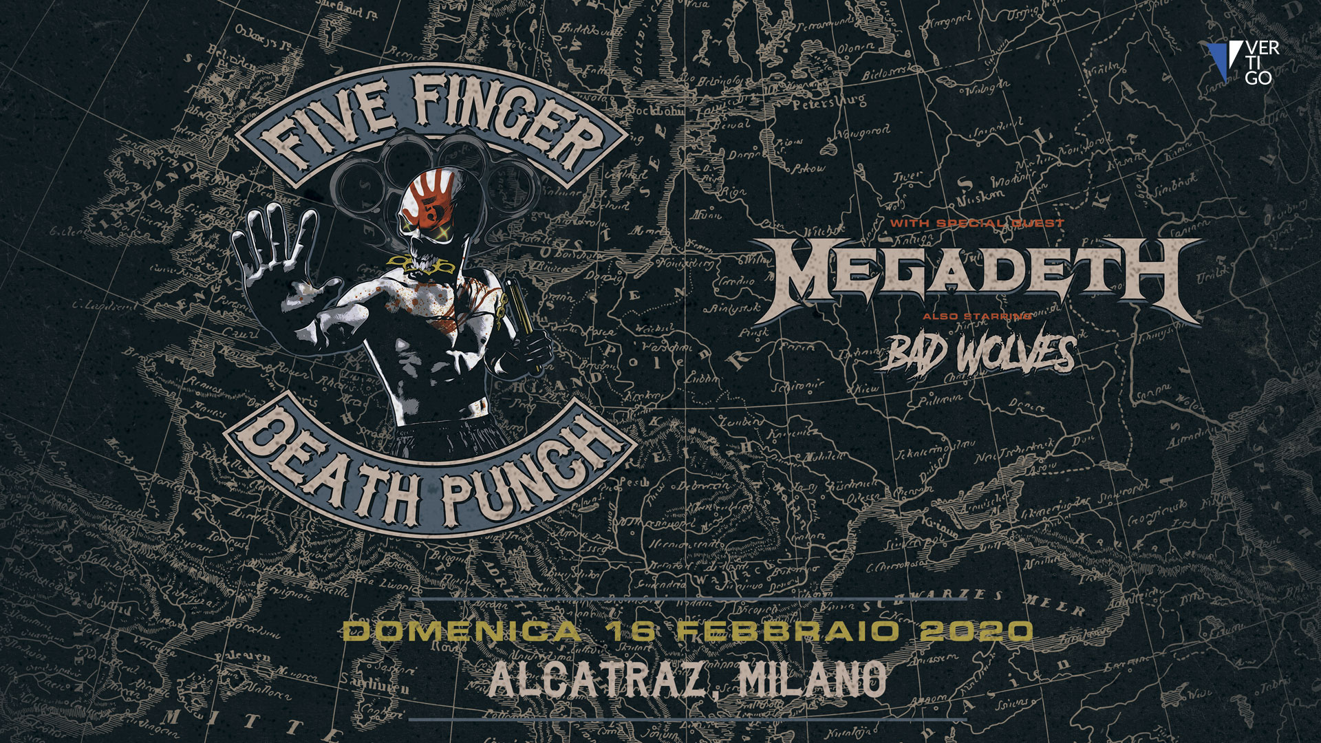 Five Finger Death Punch + Megadeth + Bad Wolves live in Italia: ecco i dettagli