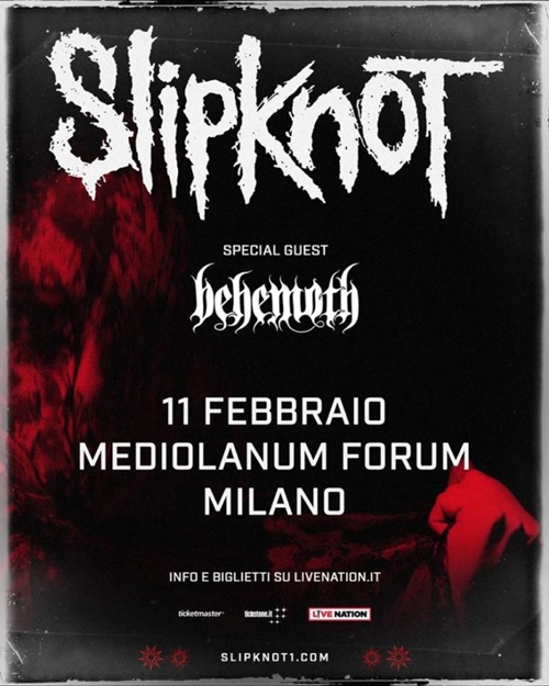 Slipknot: una data in Italia a febbraio con i Behemoth