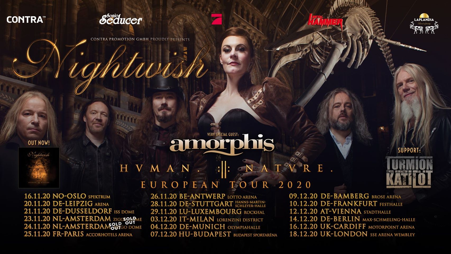 NIGHTWISH: annunciati gli special guest del tour europeo