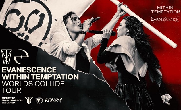 EVANESCENCE e WITHIN TEMPTATION: le nuove date del Worlds Collide Tour