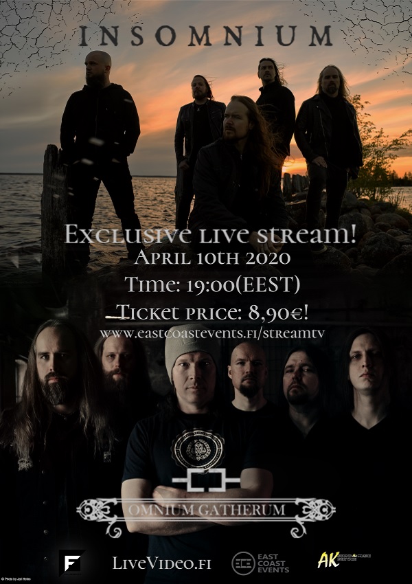 INSOMNIUM, OMNIUM GATHERUM: si esibiranno in streaming il 10 aprile