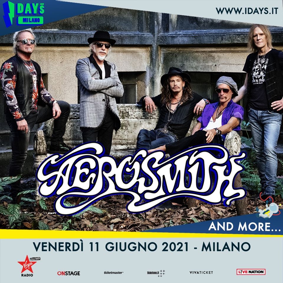 I-DAYS 2021: AEROSMITH riconfermati headliner all’11 giugno 2021