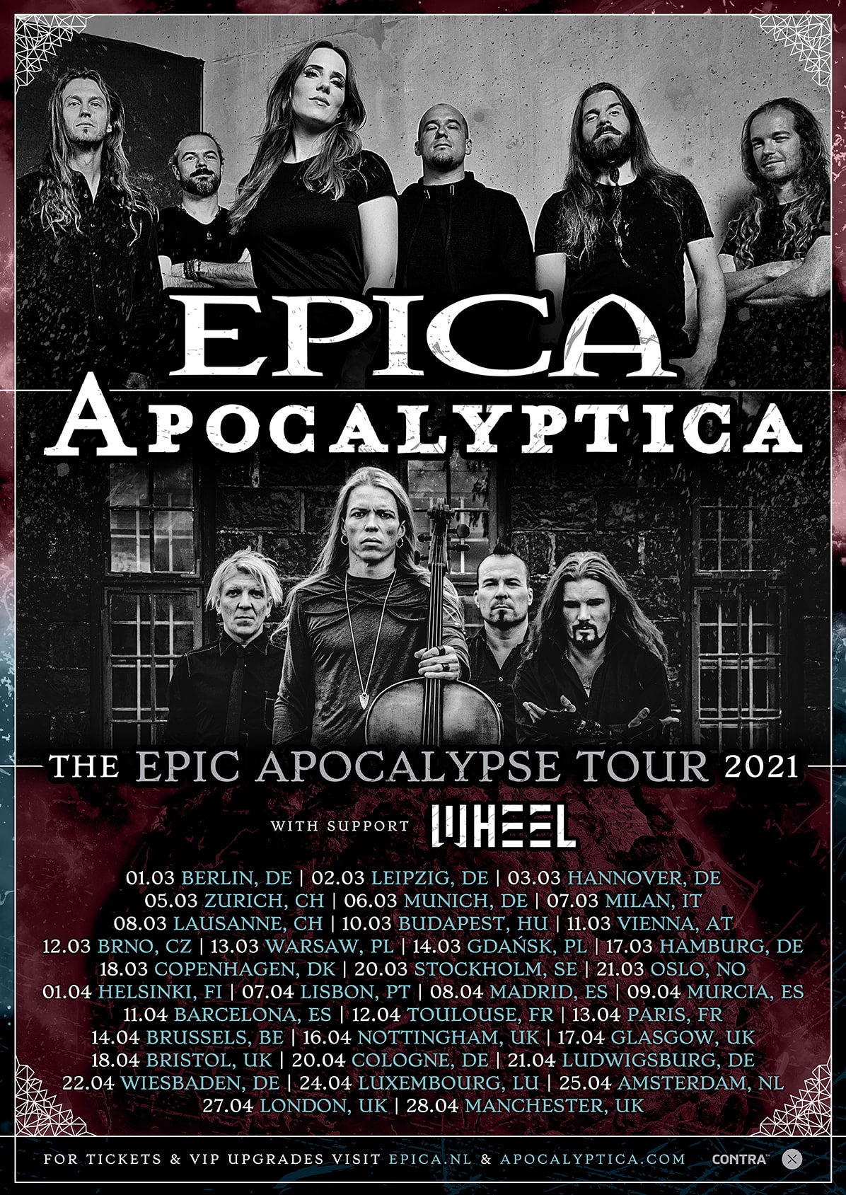 EPICA: rinviato nel 2021 l’Epic Apocalypse Tour con gli APOCALYPTICA
