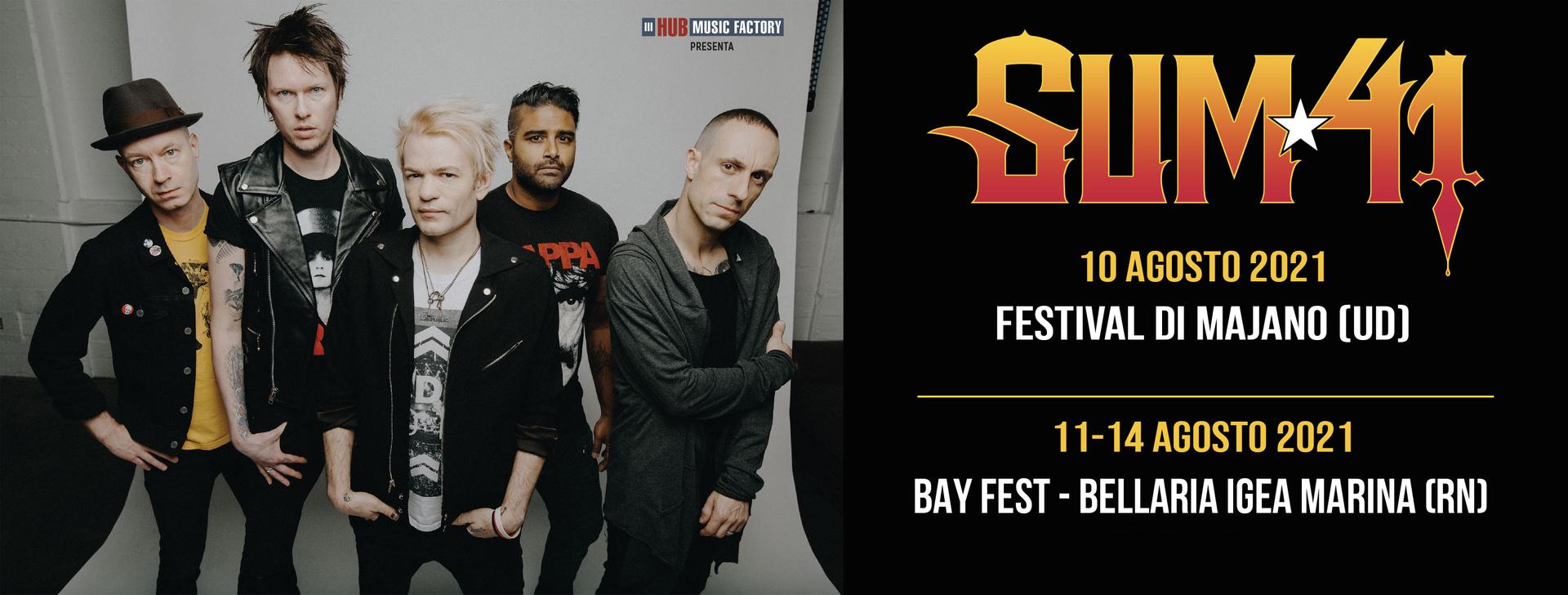 SUM 41: la data a Udine è riconfermata nel 2021