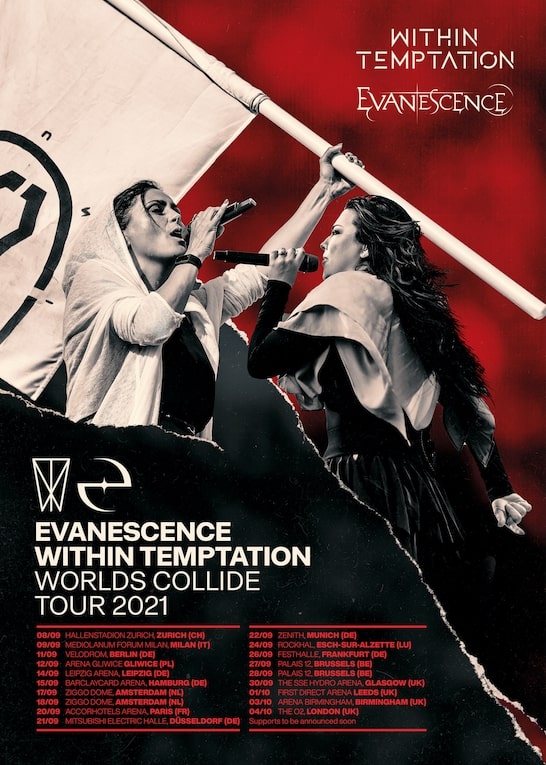 WITHIN TEMPTATION, EVANESCENCE: rimandato a settembre 2021 il tour europeo