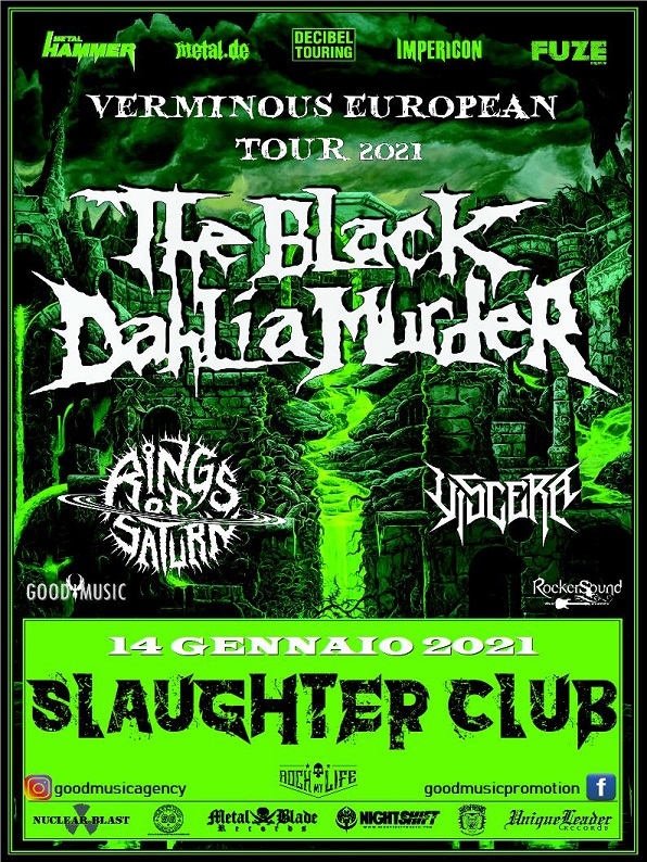 THE BLACK DAHLIA MURDER: una data in Italia con RINGS OF SATURN e VISCERA