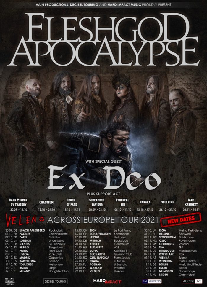 FLESHGOD APOCALYPSE: tour riprogrammato al 2021