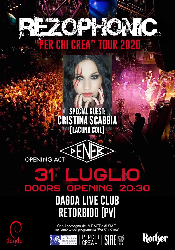 REZOPHONIC: per il compleanno del Dagda Live Club con Cristina Scabbia