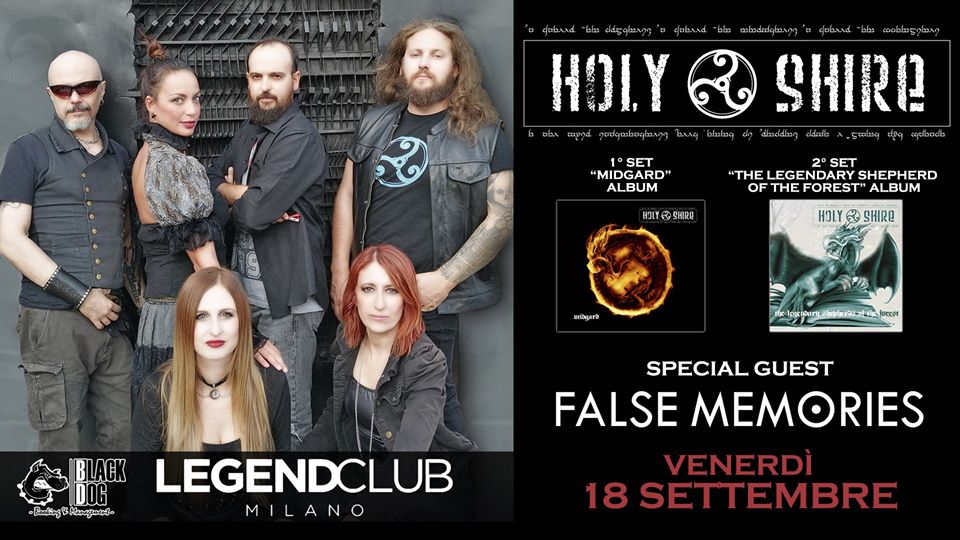 HOLY SHIRE e FALSE MEMORIES: concerto al Legend Club il 18 settembre