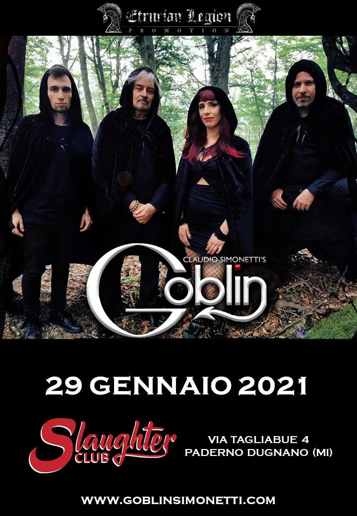 CLAUDIO SIMONETTI’S GOBLIN: la data allo Slaughter Club rinviata a gennaio