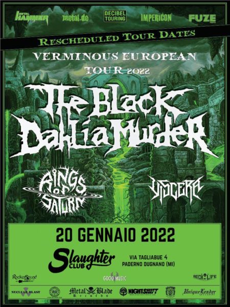 THE BLACK DAHLIA MURDER: la data allo Slaughter club è spostata al 2022