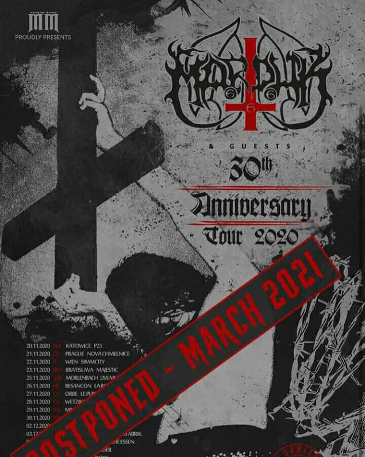 MARDUK: il tour europeo è posticipato al 2021
