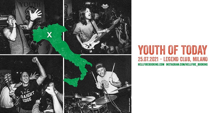YOUTH OF TODAY: una data live al Legend di Milano a Luglio