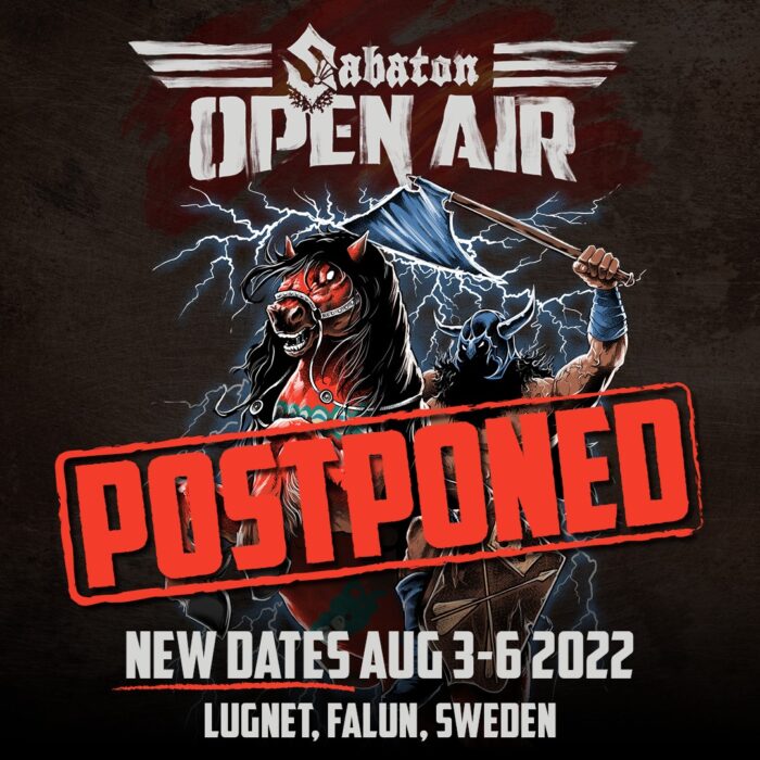 Il SABATON OPEN AIR rinviato al 2022