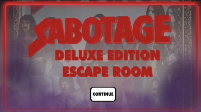 BLACK SABBATH: gioca on-line al nuovo ‘Sabotage Deluxe Edition: Escape Room’