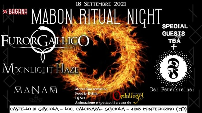 Mabon Ritual Night: FUROR GALLICO, MOONLIGHT HAZE e altri in provincia di Modena