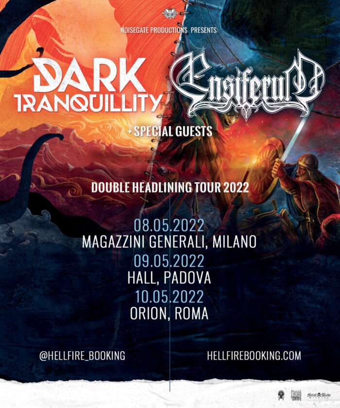 DARK TRANQUILLITY ed ENSIFERUM: tre date in Italia nel 2022