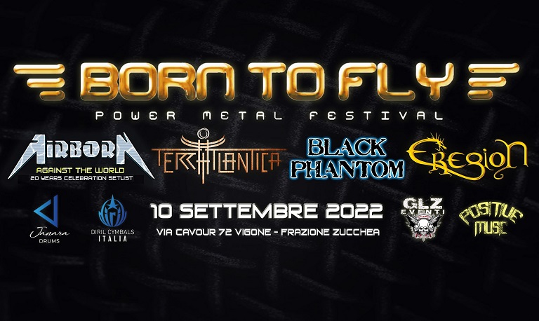 Guarda le foto del Born To Fly 2022 con AIRBORN, TERRA ATLANTICA, BLACK PHANTOM ed EREGION